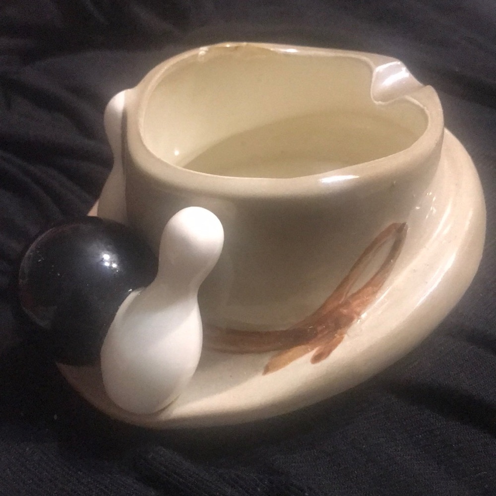Vintage Lefton Bowling Hat  Ashtray